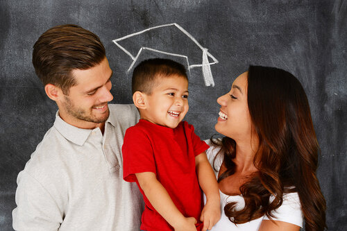 Private school admissions consultant meeting with family